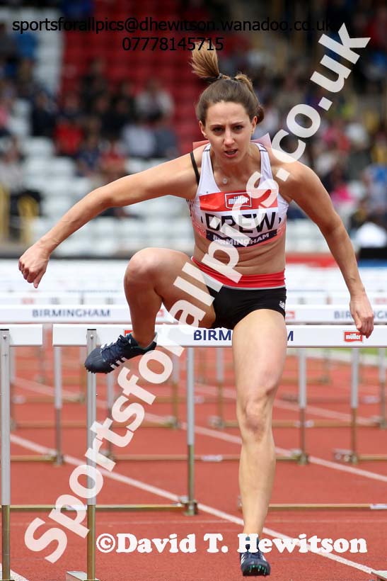 Womens 100 metres hurdles, British Championships, Birmingham. Photo: David T. Hewitson/Sports for All Pics